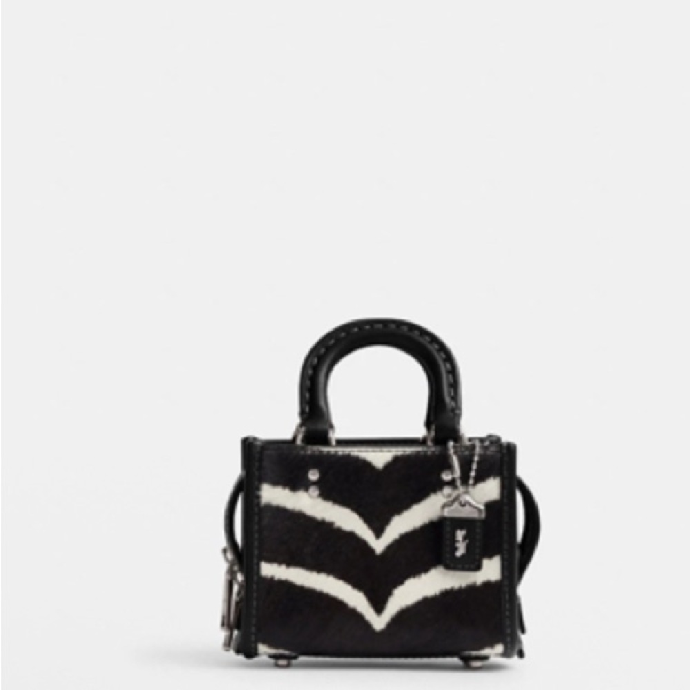 Rogue Bag 12 In Haircalf With Zebra Print  new no tag  .